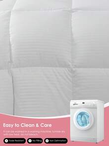 1件绗缝被 - 四季通用被，Oeko-Tex认证羽绒替代被，带角环 - 彩色 - 查看 7