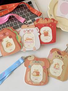 1 PC Cute Cartoon Dog Hanging Neck Card Holder, Student Bus Card, Campus Card Holder, Girl Chasing Star 3-Inch Small Card Holder - Multicolor - View 11