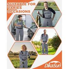 Umbrauto Chest Waders – Waterproof 2-Ply Nylon/PVC Camo Hunting Fishing Waders Men And Women With Boots - Grey - View 3