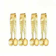 مجموعة مشابك تقديم صغيرة، ملقاط مكعبات السكر والثلج بنمط وردي من الفولاذ المقاوم للصدأ - مناسبة للحفلات، آمنة للغسل في غسالة الأطباق، مثالية للقهوة والمقبلات والحلويات والوجبات الخفيفة والحلوى، مثالية للبوفيهات والبارات وحفلات الشواء والفعاليات الكاترينج - - - مشاهدة 11