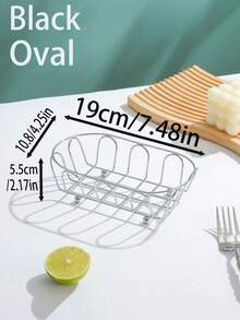 1pc Silver Snack Basket, Fries Basket, Chicken Wings And Fried Chicken Bread Basket, Bar Fried Food Serving Tray, , Easy To Clean, Reusable, Ideal For Home Use - Silver - View 7