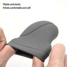 1pc Non-Slip Silicone At Gear Shift Knob Cover Universal Car Manual Shift Protection Cover Car Accessories Manual Car Gear Shift Cover, Oval-Shaped Gear Knob, Silicone Textured Anti-Slip And Wear-Resistant Universal Gear Head Cover - A - View 2