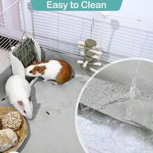 snow orchid 1 tấm lót chuồng chuột lang màu xám nhạt, tấm lót chống thấm nước cho chuột lang, đệm lót chuồng có đáy chống thấm nước, phù hợp với chuồng lưới, lót chuồng cho chuột lang, thỏ, chuột hamster, thỏ con. Chuồng không bao gồm. - Xám - Xem 8