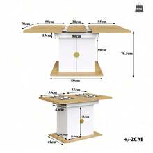 Dining Tables - White + MDF - View 10