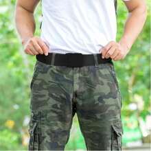 1.5 Inch Wide Nickel-Free Material Men's Belt, Airport Security Approved, Non-Metal Construction - Multicolor - View 2