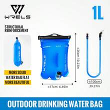 WRELS 1L/1.5L/2L/3L Large Capacity Collapsible Water Bag, Handheld Or Backpack Suitable For Cycling, Hiking, Running And Travel - Upgraded Water Bag - View 7
