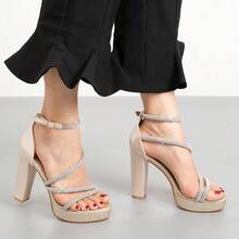 WEIDE Women Heeled Sandals - Gold - View 3