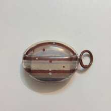 Retro Blue & Brown Striped Star Hanging Loop Earphone Case Compatible With Huawei Freebuds 7i, Freebuds 2, Freebuds SE 3, Freebuds 5i, Galaxy Buds Pro 3, Cute Korean Style Earphone Case - Brown - View 9