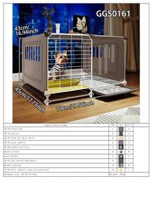 易于安装的幼犬笼，带托盘，小型犬笼带猫砂盆，室内家用 - 彩色 - 查看 15