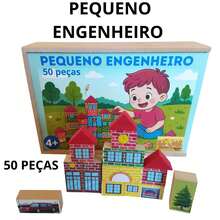 Little Engineer Building Blocks Set With 50 Pieces In MDF And Organizer Box - Nhiều màu - Xem 1