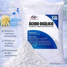 Ácido Oxálico 5 Kg Para Limpieza Y Abrillantado De Pisos Producto Para Uso Técnico En Mantenimiento Y Tratamiento De Superficies Utilizado En Procesos De Limpieza Profunda Y Recuperación De Apariencia En Pisos Y Superficies Minerales Adecuado Para Uso En Hogar Taller Negocio Y Aplicaciones Profesionales Ideal Para Trabajos De Limpieza En Pisos De Concreto Terrazo Cantera Piedra Natural Y Superficies Resistentes Utilizado En Procesos De Mantenimiento Restauración Y Preparación De Superficies Antes De Tratamientos Posteriores Recomendado Para Personal Con Experiencia En Limpieza Técnica Uso Profesional Y Comercial En Talleres Empresas De Limpieza Servicios De Mantenimiento Y Operaciones De Mayor Volumen Presentación 5 Kg Ideal Para Uso Frecuente Procesos Continuos Y Trabajos De Alto Consumo - En polvo - Ver 1