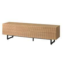 Modern TV Stand, TV Unit, TV Panel, Low TV Cabinet. Unique Design, 3D Texture. 180 X 38 X 51.5 Cm (L X W X H) - Natural Color - View 10