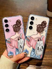 1个彩色彩绘加厚防震透明旅行女孩手机壳，兼容 16/11/16 Pro/16 Plus/16 Pro Max/16 e/15 Pro Max/13/14/12/XS/XR/7G/8P、Galaxy 11/12 Pro/12/12 X/13 Pro/14 Pro/15 Pro、10/9/Note9/12c/Note11 Pro/Note8 Pro - 彩色 - 查看 5