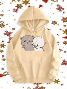 Men's And Women's Unisex Hooded Sweatshirt For Teens And Couples, High-Quality -Lined Printed Pullover For Comfortable Outdoor Wear In Autumn And Winter, Fashionable Gift For Halloween And Christmas - Dark Blue - View 7