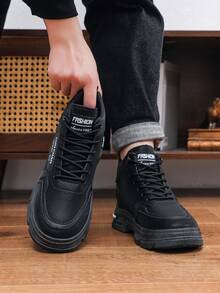 بوت كاجوال للكاحل للرجال، بوت كاجوال خفيفة الوزن عالية الكاحل للاستخدام الخارجي - الأسود - مشاهدة 3