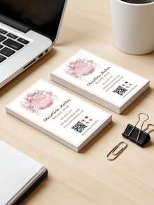 200pcs Personalized Business Cards,Personalized Pink Rose Gold BALLOON ARTIST Party Planner Business Card,Customize Photo And Text,Personalized Professional Work Cards, Art Business Cards,Exclusive Customized VIP Cards - A - View 3