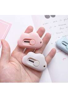 3pcs Cute Cloud Shaped Mini Portable Paper Cutter, Retractable Blade, Practical Hole Design For Letter, Small Box Opening, DIY Crafts - Cloud Shape - View 7