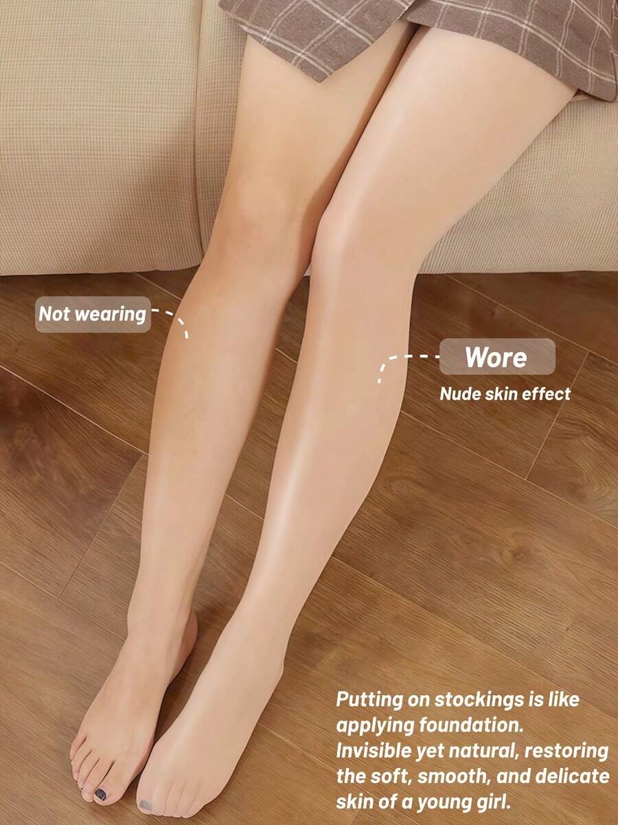 1条加大码女士性感透视紧身打底裤,不勾丝,丝滑柔软,高弹透气,光泽亮丽,适合日常穿着、办公室和休闲场合。 - 杏色 - 查看 1