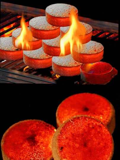 100pcs Quick-Burning Bamboo Charcoal, Suitable For Burning Incense, Arabian Spices And Other Aromatic Materials. This Smokeless Bamboo Charcoal Can Be Used For Home Fragrance, Barbecue, Indoor Fireplace, Outdoor Camping And Tea Ceremony, Etc.