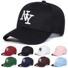 Gorras de béisbol unisex con bordado de letras NY, gorras informales ajustables para exteriores para primavera y otoño, gorra deportiva con protección T8MX - Azul cielo - Ver 11