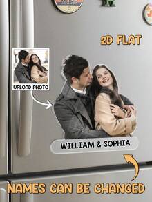 1PC Custom Personal Photo Acrylic Photo Fridge Magnet - Photo Portrait Fridge Magnet - As Shown4 - View 2