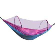 2-In-1 Outdoor Camping Hammock With Mosquito Net, 1.6 Lbs Ultra-Light Nylon Parachute Fabric Hammock, Suitable For Outdoor Survival Travel Backyard - Multicolor - View 11
