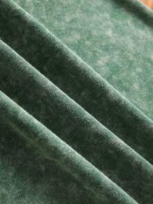 Disney Retro Washed Men's Crew Neck Short-Sleeved T-Shirt With Mickey Mouse Soccer Print, Perfect For Summer Wear. - Green - View 4