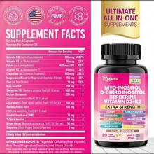 Zoyava Hormone & Cycle Support – Women's All-In-One Supplement With Myo-Inositol, D-Chiro Inositol & 13+ Active Ingredients – 90 Vegan Capsules – Made In USA - 3 Bottles - View 2