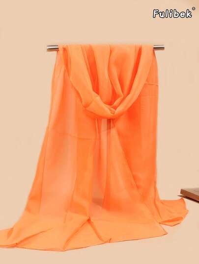 1pc Women's Lightweight Chiffon Solid Color Scarf, Versatile Shawl/Wrap, Breathable & Versatile For Daily, Travel, Leisure, Spring/Summer