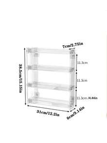 One No-Drill Floating Shelf, A Bathroom Cosmetics Display Rack, Suitable For Storing Medicines, Essential Oils, Small Figurines, Toys, Glasses, Nail Polish, Etc., Saving Space And Perfect For Back-To-School Supplies.,Room Decor - Multicolor - View 12