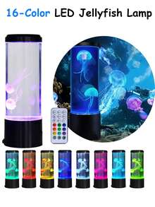 Đèn hình sứa điều khiển từ xa 16 màu, thích hợp trang trí bể cá, làm đồ dùng cho thú cưng, quà tặng ngày lễ, giảm căng thẳng và lo âu. - màu đen - Xem 2