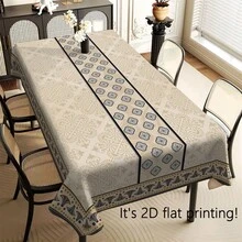 Modern Scandinavian Rectangular Tablecloth Compatible For Dining Tables - Neutral Nordic Pattern, Durable Fabric, Easy-Clean Cover Suitable For, Parties, Events, Restaurants - Nhiều màu - Xem 9