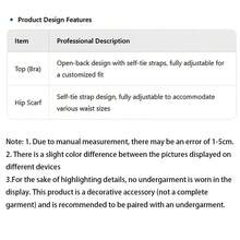 طقم حلقة العنق والتفاف مع شراشيب من الترتر الأبهر وتفاصيل ربط قابلة للتعديل للاحتفالات والعروض الراقصة - متعدد الألوان - مشاهدة 11