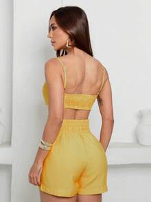 TETE FASHION SHORT JUMPSUIT TAILORED - 瑪切薩黃 - 查看 4