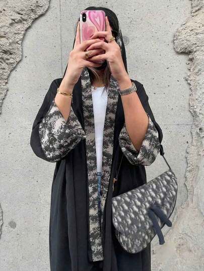 1 chiếc áo khoác cardigan kiểu Ả Rập tay ngắn họa tiết lục giác nhiều màu sắc thanh lịch dành cho nữ, thời trang và đa năng, phù hợp cho mặc hàng ngày, dự tiệc, nghỉ lễ và du lịch.