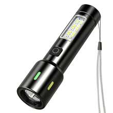 1pc Telescopic Zoom Dual-Light-Source Outdoor Flashlight - Type-C Charging, Super Bright & Long Endurance - Style a - View 12