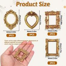 12个金色相框，奢华树脂装饰相框，适用于手机壳，长方形桌面及墙面悬挂，是节日派对和婚礼的理想之选。 - 幾何圖案 - 查看 6