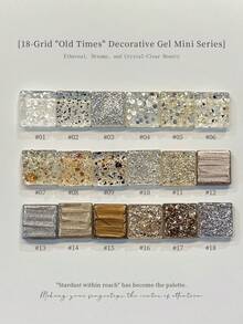 MORDDA 18 Colors Glitter Patting Glue Smudge Canned High Saturation Popular Semi-Solid Nail Polish Glue Women's Salon Manicure DIY - 彩色 - 查看 7