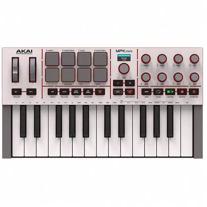 Controlador de teclado MIDI Akai Professional MPK MK4 de 25 teclas en color blanco