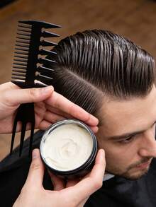 WANMEI 3pcs Textured Hair Brush Set, Volumizing Wide Tooth Comb, Fluffy Wide Tooth Curling Comb, Men's Textured Styling Brush For Volume, Double-Sided Wide Tooth Textured Brush, Unisex Hair Styling Tool - Black - View 3