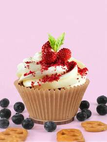 1 Set Natural Oil-Proof Baking Cupcake Liners, Home Use - 100 Mocha Browns - View 1