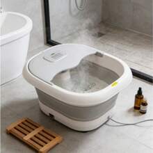 Bañera plegable de 1 pieza para el hogar, calentador de pies spa masajeador, terapia infrarroja pie spa masajeador, - Gris - Ver 8