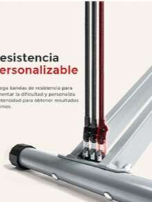 S unny H ealth & Fitness Row-N-Ride Entrenador Asistido para Sentadillas, Equipo De Ejercicio Plegable Y Fácil De Montar para Gimnasio En Casa con Resistencia Ajustable - NO. 077S - Plateado - Ver 3