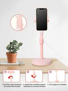 Soporte de escritorio ajustable en altura de 9.8-13 pulgadas, resistente a golpes, adecuado para escritorios de oficina, compatible con estuches de teléfono gruesos, rotación flexible de 270°, regalo de San Valentín para la oficina - Multicolor - Ver 3