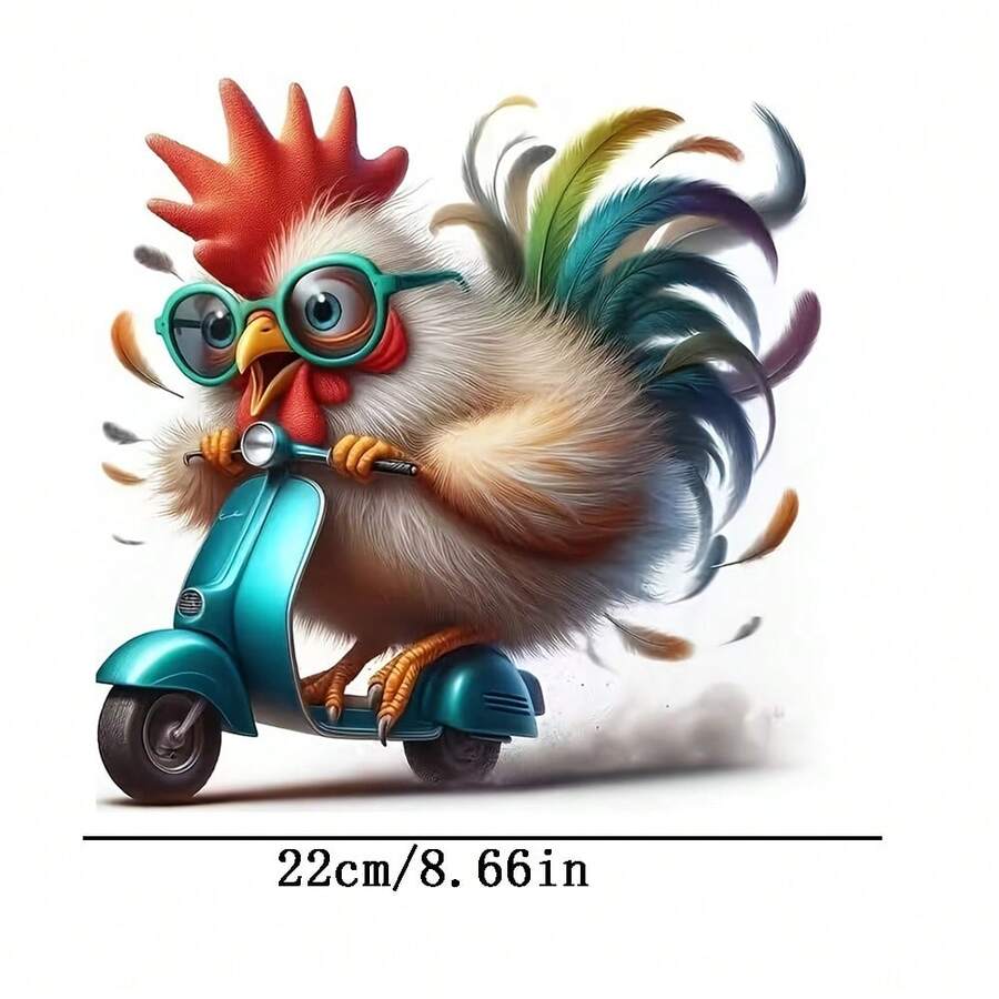 1pc/2pcs/3pcs Cycling Chick Heat Transfer Patches, Iron-On And Washable, Suitable For T-Shirts, Jeans, Sweaters, Handbags, Pillows, Cushions - L - View 1