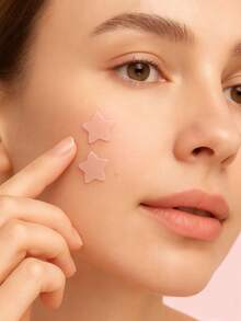120片/盒 星星脸贴 - 带镜子的装饰星星脸贴（补充装，含更多星星贴），可爱星星造型脸贴，化妆贴纸，适用于派对、音乐节、Y2K 主题活动，提升个人魅力，庆祝活动，拍照道具，也适合日常装饰、各种活动和聚会，多种颜色可选，可爱星星造型，方便携带，适合旅行、派对等场合。 - 粉色 - 查看 3