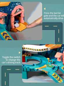 Dinosaur & Lion Mountain Track Vehicle Toy, Adventure Challenge Toy Game, Parking Interactive Game, Educational Toy For Children, Interactive Toy Game - Multicolor - View 6