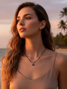 imoli Evil Eye Pendant Necklace - Blue - View 4