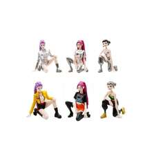 6pcs Lumie Real Version Crouching Posture Figurines, Celebrity Idol Collectible Statues - Multicolor - View 2