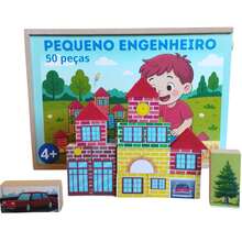 Little Engineer Building Blocks Set With 50 Pieces In MDF And Organizer Box - Nhiều màu - Xem 4